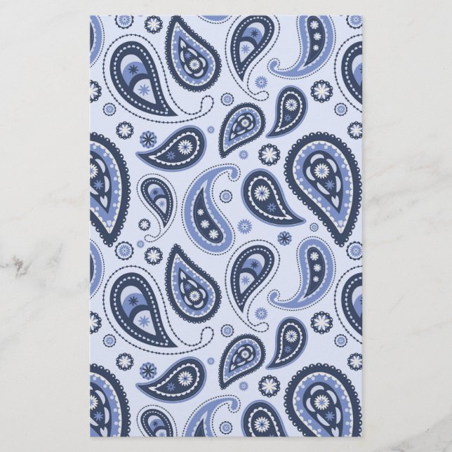 Papelaria Padrão de salto azul (Frente)