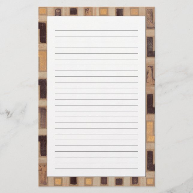 Papelaria Padrão Decorativo de Mudo Africano (Frente)
