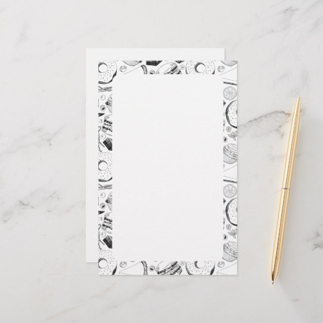 Papelaria Padrão delicioso (Frente/Verso In Situ)