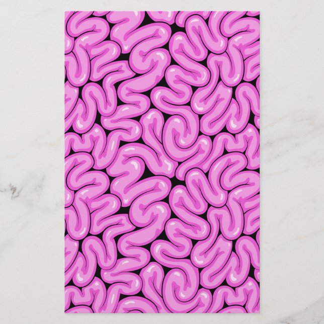 Papelaria Padrão do Cérebro Zombie (Frente)