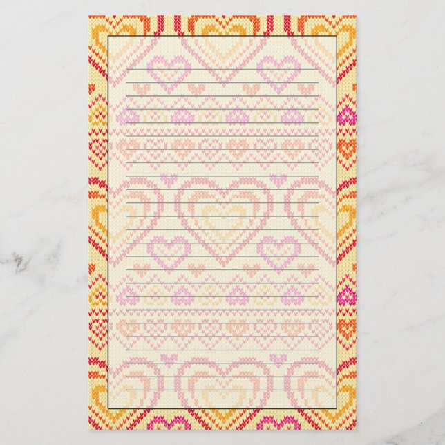 Papelaria Padrão do dia de os namorados (Frente)