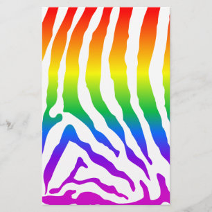 Papelaria Padrão do Rainbow Zebra