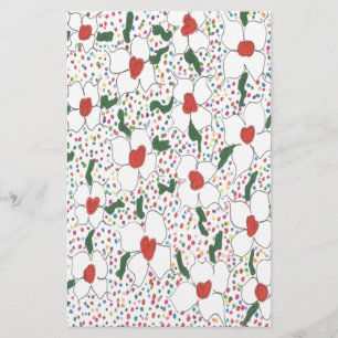 Papelaria Padrão Floral Clássico