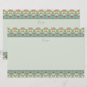 Papelaria Padrão Floral Elegante aparado