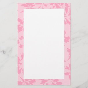 Papelaria Padrão floral rosa.