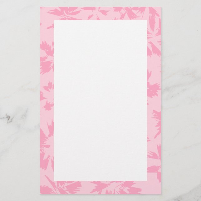 Papelaria Padrão floral rosa. (Frente)