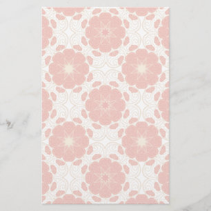 Papelaria Padrão Floral Vermelho E Dourado
