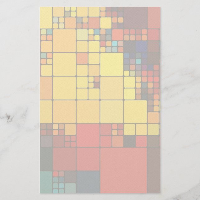 Papelaria Padrão geométrico vibrante do arco-íris abstrato (Frente)