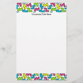 Papelaria Padrão Legal de Memphis  dos anos 80 na década de 