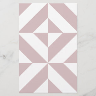 Papelaria Padrão Mauve Geométrico Deco Cube