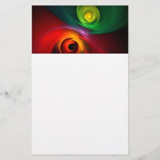Papelaria Padrão Moderno de Abstrato de Arte Yin Yang Verde