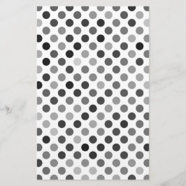 Papelaria Padrão monocromático de Bolinhas (pontos pretos e