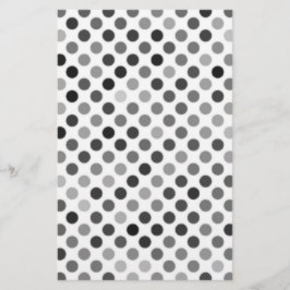 Papelaria Padrão monocromático de Bolinhas (pontos pretos e
