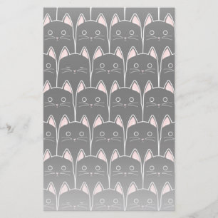 Papelaria Padrão para muitos gatos pretos