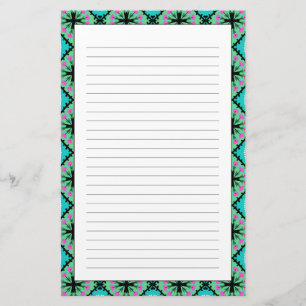 Papelaria Padrão Suzani com Motifs Uzbeques e Kazakh