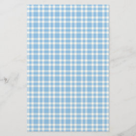 Papelaria Padrão Xadrez Azul Branco
