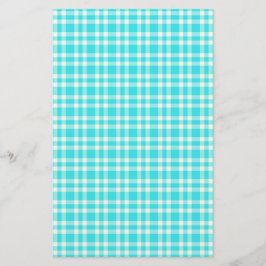 Papelaria Padrão Xadrez Azul Branco