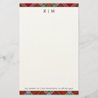Papelaria Padrão Xadrez Tartan do Clã MacBain MacBean