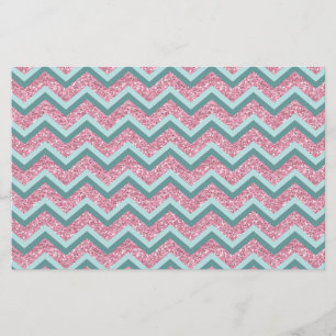 Papelaria Padrão ZigZag cor-de-rosa