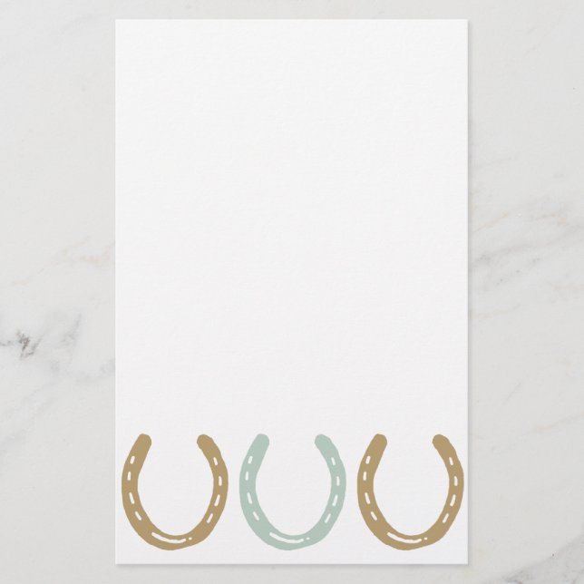 Papelaria Padrões de Sapatos Equestres (Frente)