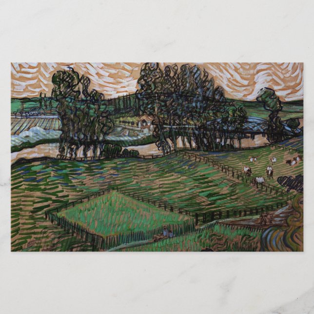 Papelaria Paisagem com Ponte sobre o Oise (van Gogh) (Frente)