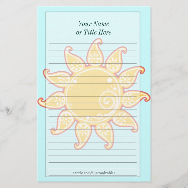 Papelaria Paisley Sun (Frente)