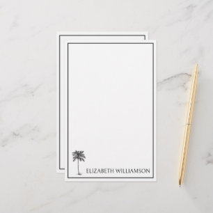Papelaria Palmeira Palmeto Preta Costeira Personalizada