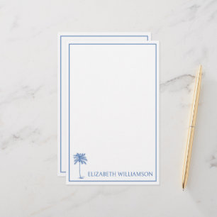 Papelaria Palmeira Palmetto Azul Costeira Personalizada