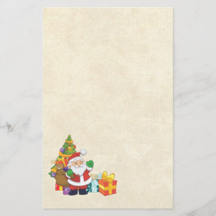 Papelaria Papai noel de ondulação do Natal com um saco de