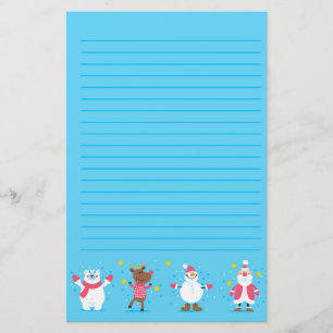 Papelaria Papai noel Polar Bear Snowman - Papel de carta