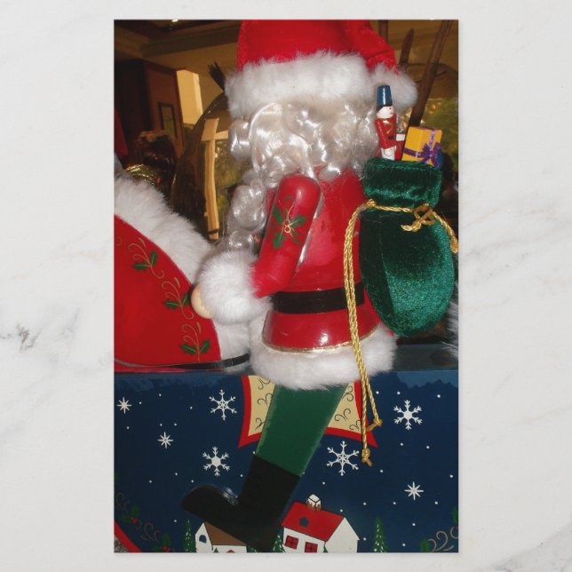 Papelaria Papais noeis de Natal num Cavalo com Impressão de  (Frente)