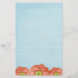 Papelaria Papéis Laranja Escrevendo com Letra Vinculada por 