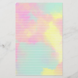 Papelaria Papel alinhado aguarela das cores Pastel