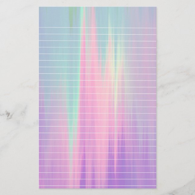 Papelaria Papel alinhado aurora boreal (Frente)