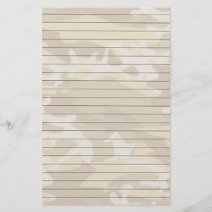 Papelaria Papel alinhado com deserto Camo