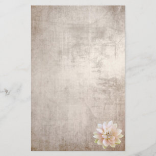 Papelaria Papel Antigo de Escritório Flor de Lótus Rosa