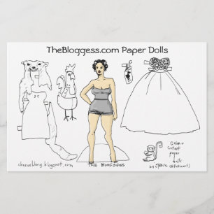 Papelaria Papel-bonecas de Bloggess (pelo fattieart)