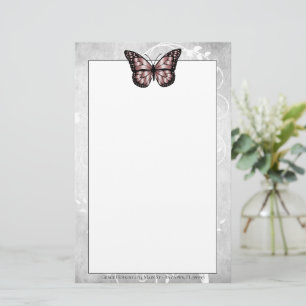 Papelaria Papel Brilhante de Borboleta Rosa