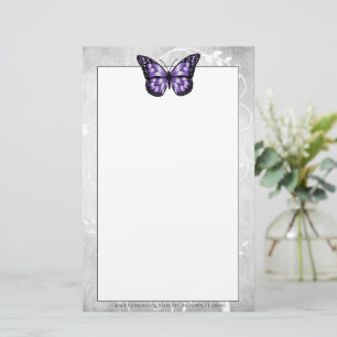 Papelaria Papel Brilhante de Borboleta Roxo