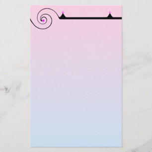 Papelaria Papel cor-de-rosa e azul bonito
