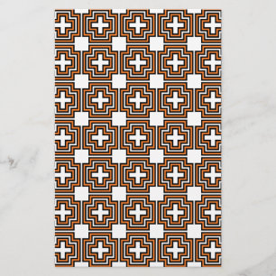 Papelaria Papel de Artesanato Laranja Cruzado e Quadrado