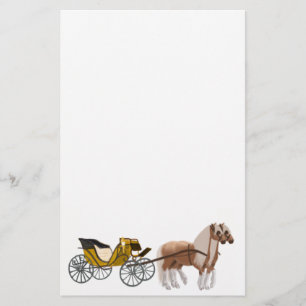 Papelaria Papel de Carruagem Desenhado do Cavalo