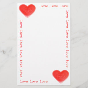 Papelaria Papel de carta 'amor' do coração doce