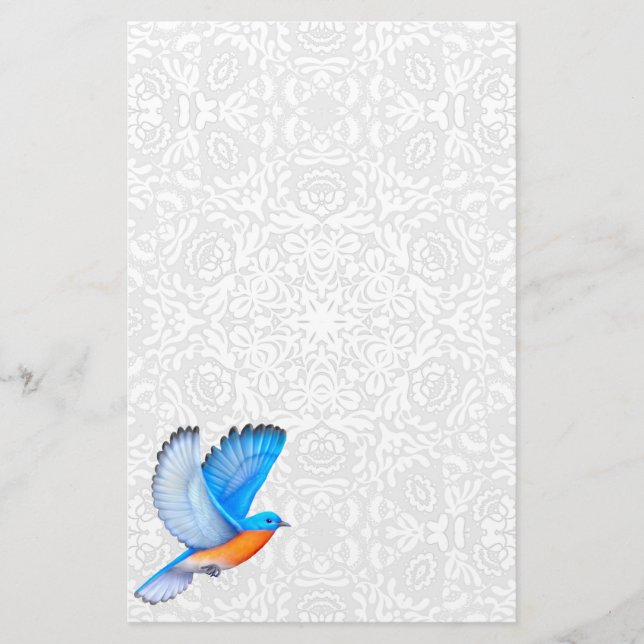 Papelaria Papel de Carta Bluebird Oriental Voador (Frente)