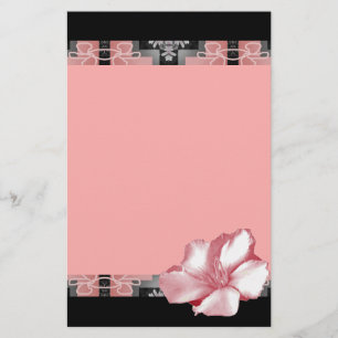Papelaria Papel de carta Bonito, cor-de-rosa e preto, Design