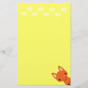 Papelaria Papel de carta bonito da raposa