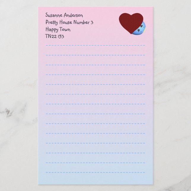 Papelaria Papel de carta bonito para crianças (Frente)