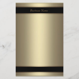 Papelaria Papel de carta Bronze preto bege metálico