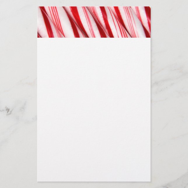 Papelaria Papel de Carta Candy Canes (Frente)