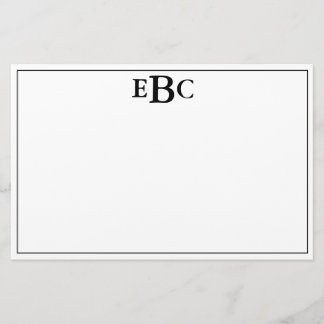 Papelaria Papel de carta clássico de preto e branco